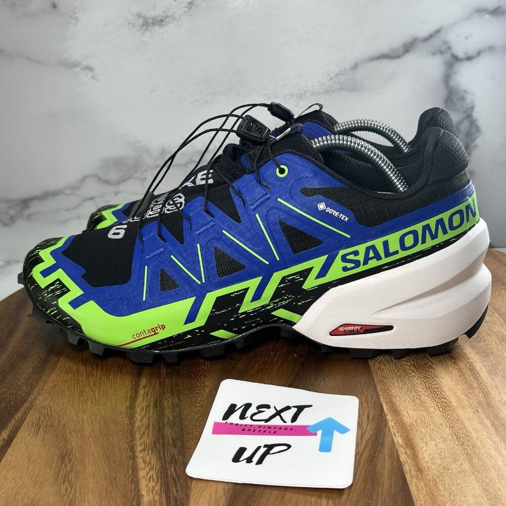 Salomon Blue and Green Athletic Shoes